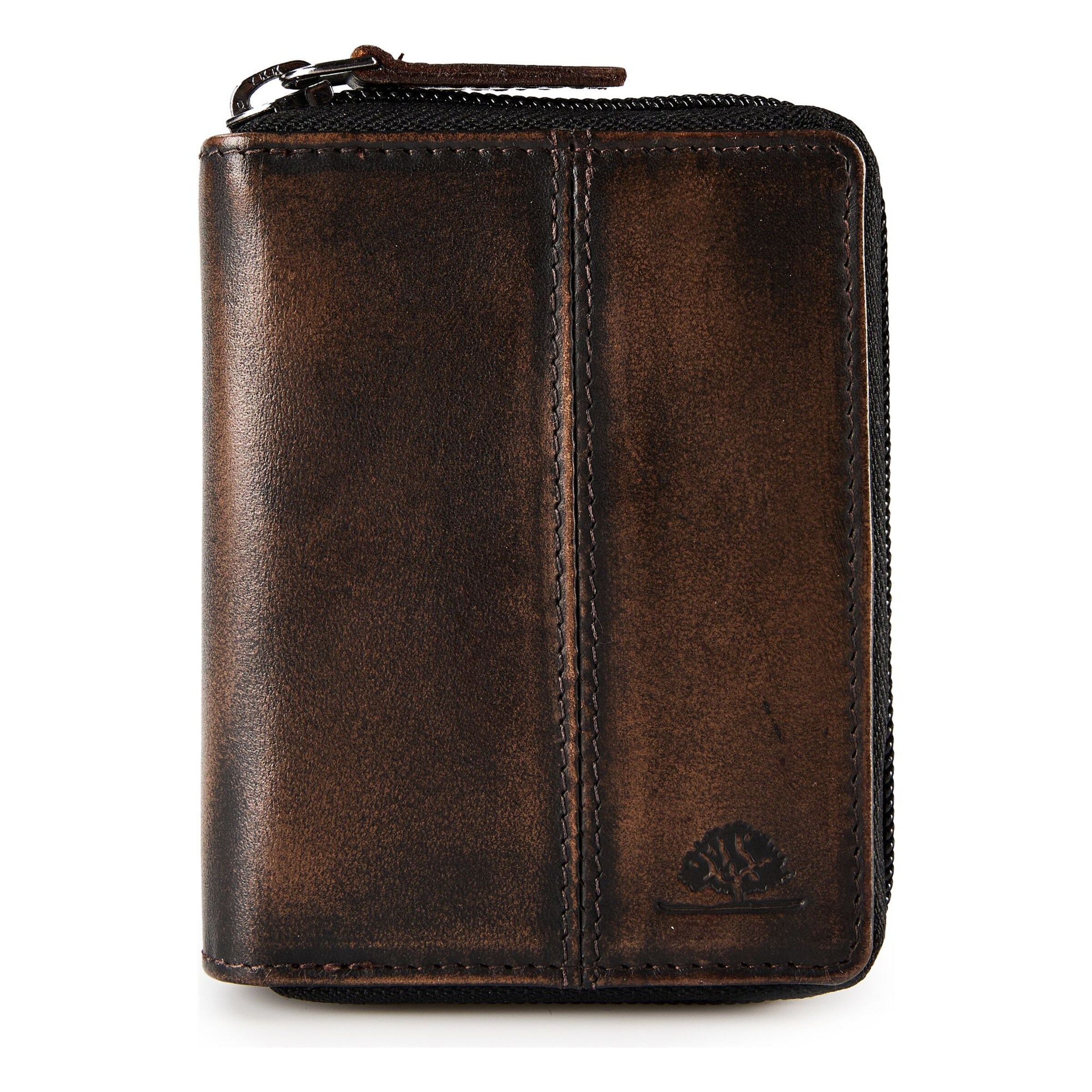 Porte-monnaies 'Destressed' GREENBURRY en marron : devant