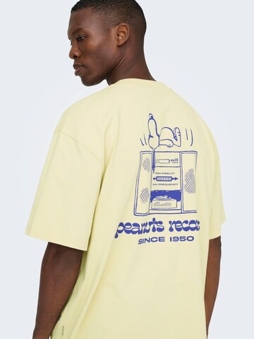 Only & Sons Shirt 'ONSPEANUTS' in Beige