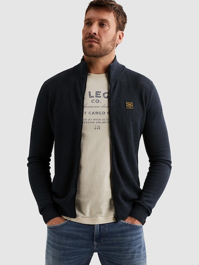 PME Legend Sweater 'Cardigan with zipper closure and stand-up collar' in S in Dark blue, Item view