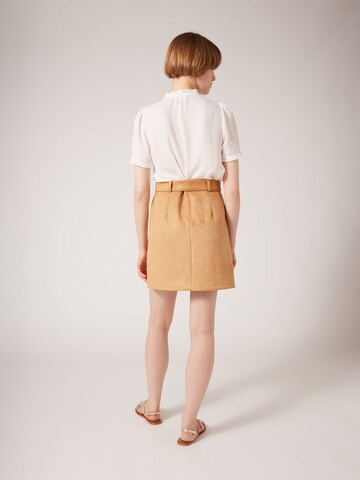 NAF NAF Skirt ' Eplaque ' in Brown