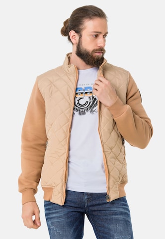 CIPO & BAXX Between-Season Jacket in Beige: front