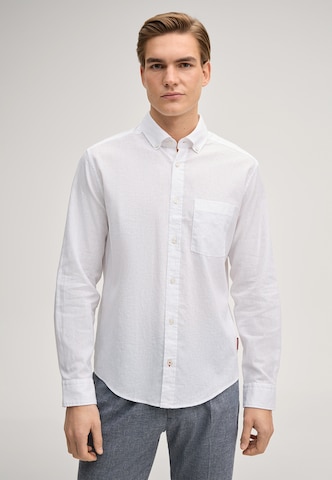 JOOP! Jeans Regular fit Button Up Shirt 'Hali' in White: front