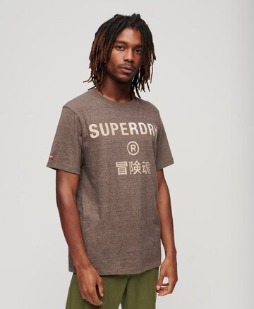 Superdry T-Shirt in Braun: predná strana