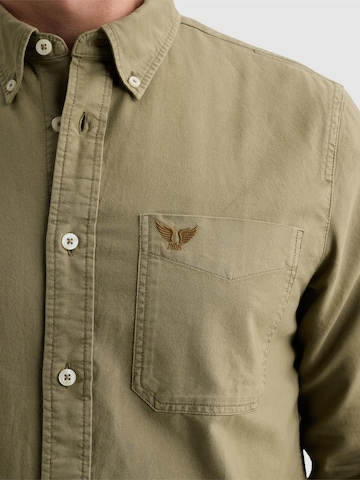 Regular fit Camicia 'Oxford shirt with garment-dye wash and button-down collar' di PME Legend in verde