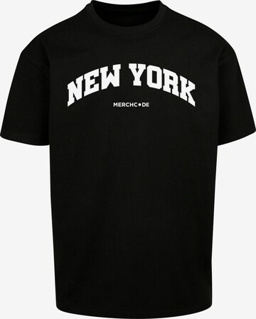 Merchcode Shirt 'New York' in Zwart: voorkant