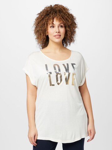 Tricou 'Jolina' de la ABOUT YOU Curvy pe alb: față