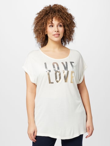 Tricou 'Jolina' de la ABOUT YOU Curvy pe alb: față