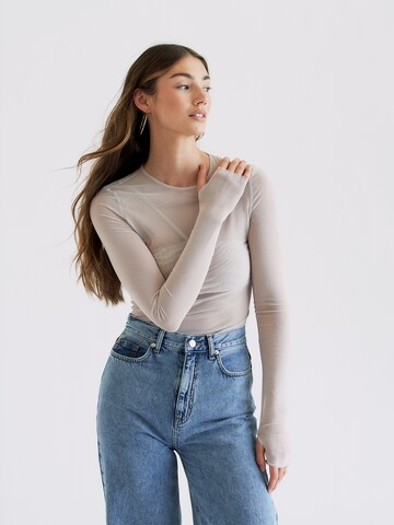 RÆRE by Lorena Rae Shirt 'Bora' in Beige: voorkant