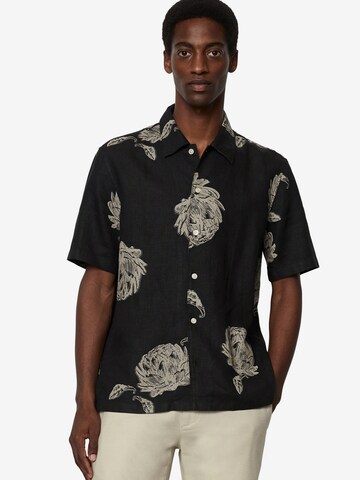 Marc O'Polo Regular fit Button Up Shirt in Black: front