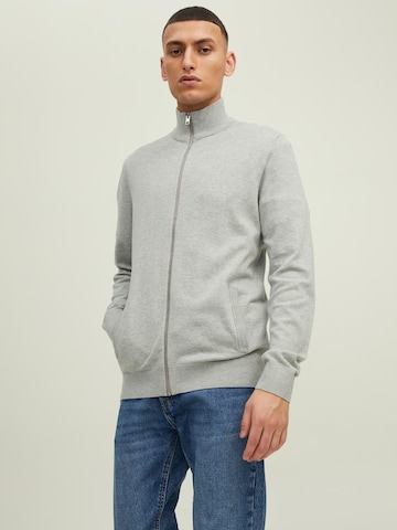 Vestes en maille 'EMIL' JACK & JONES en gris : devant