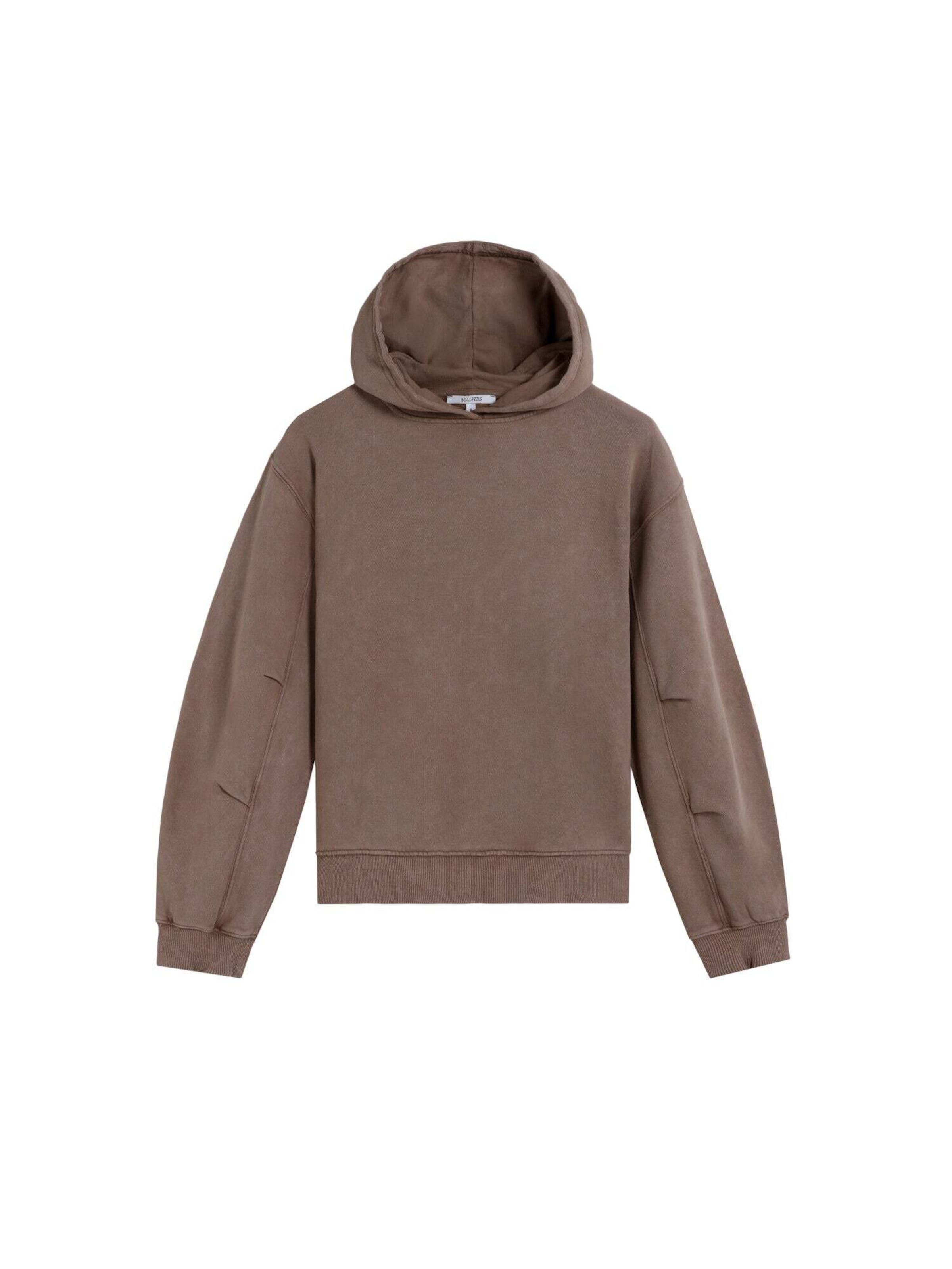 Scalpers Sweatshirt 'Marble' in Brown: front