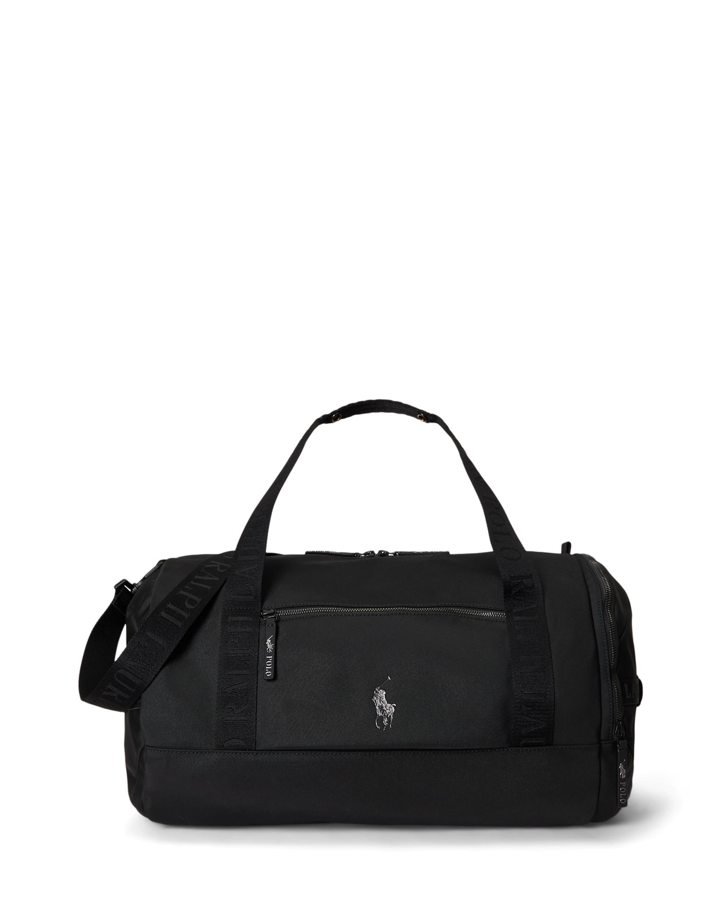 Borsa weekend di Polo Ralph Lauren in nero: frontale