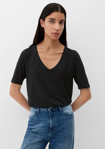 Tricou de la s.Oliver pe negru: față