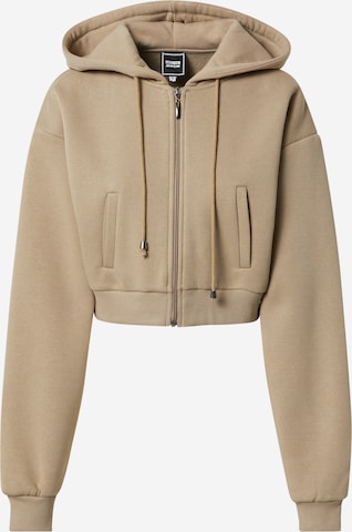 ABOUT YOU x Swalina&Linus Zip-Up Hoodie 'Lotte' in Beige: front