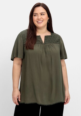 Camicia da donna di SHEEGO in verde: frontale