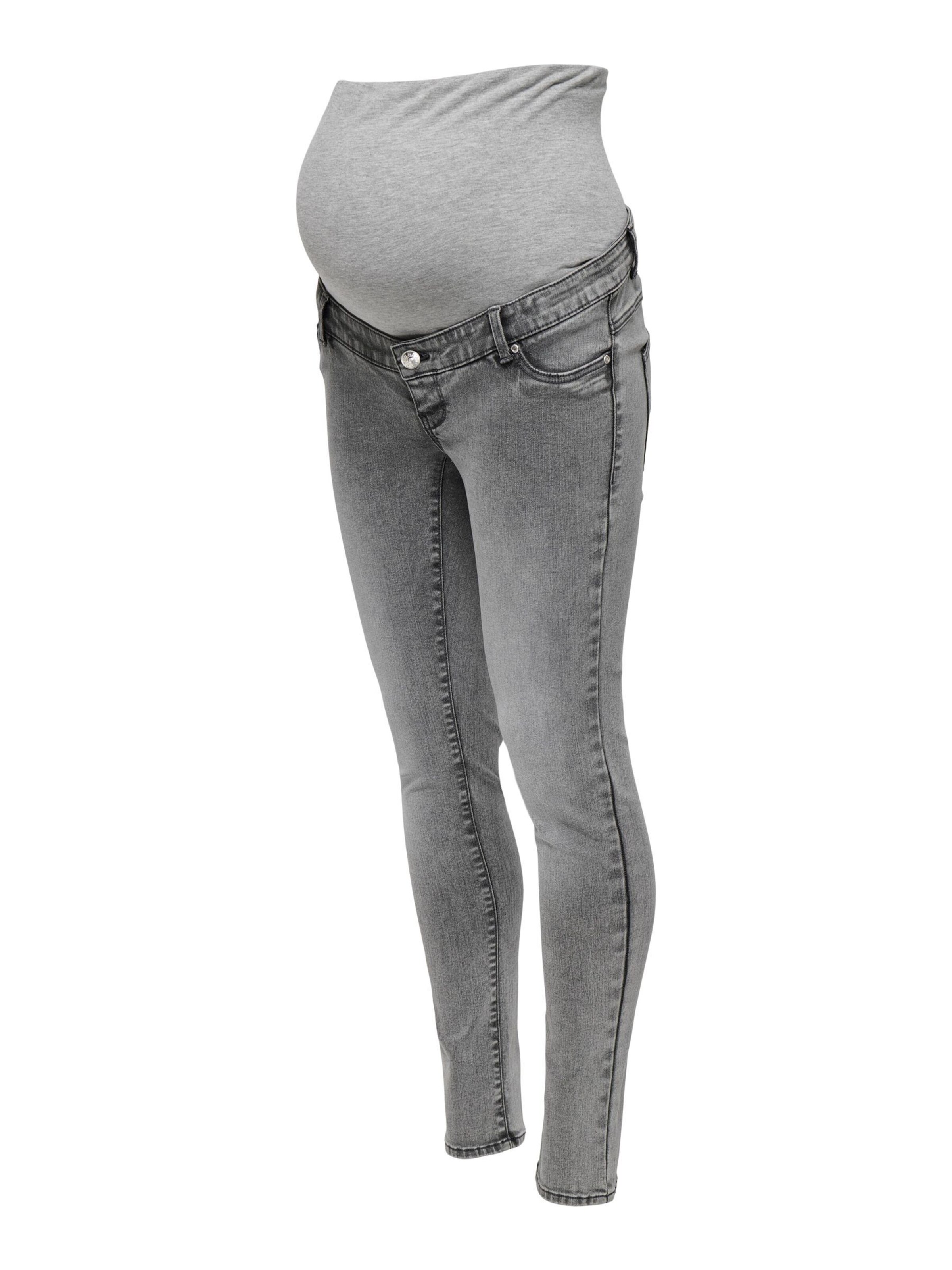 Only Maternity Skinny Jeans 'ROSE' in Grey