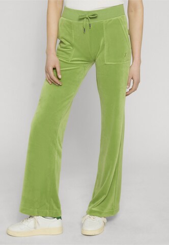 Juicy Couture Na zvonec Hlače 'Layla' | zelena barva: sprednja stran