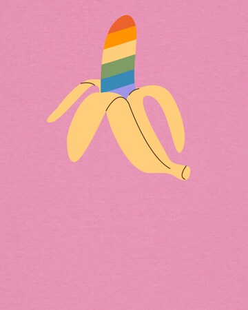 Watapparel Shirt ' Rainbow Banana ' in Pink