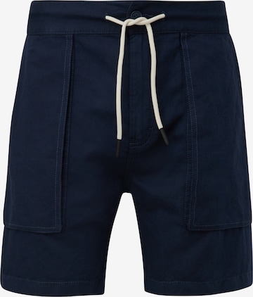 QS Regular Trousers in Blue: front