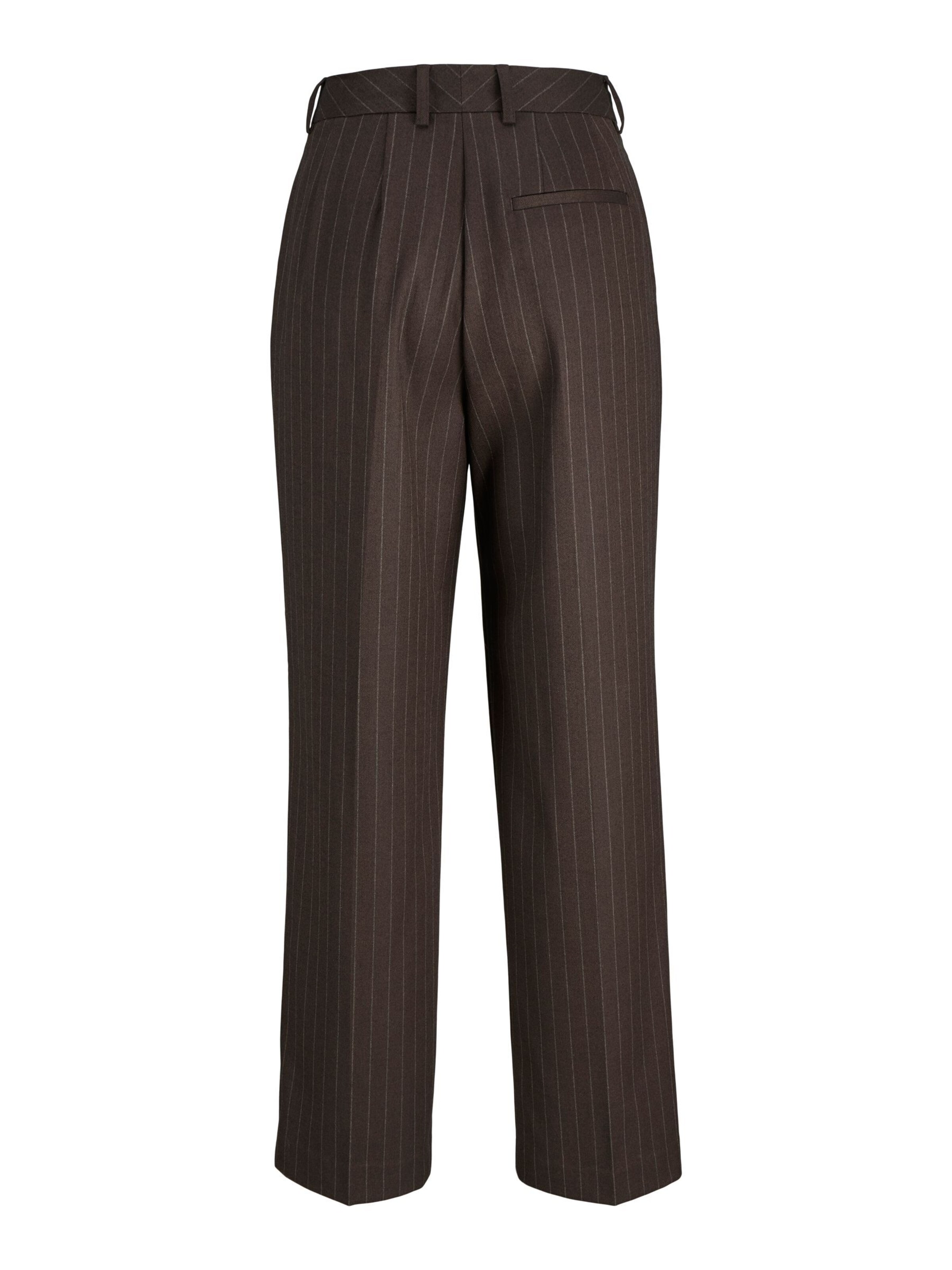 JJXX Regular Pleat-Front Pants 'JXLola' in Brown