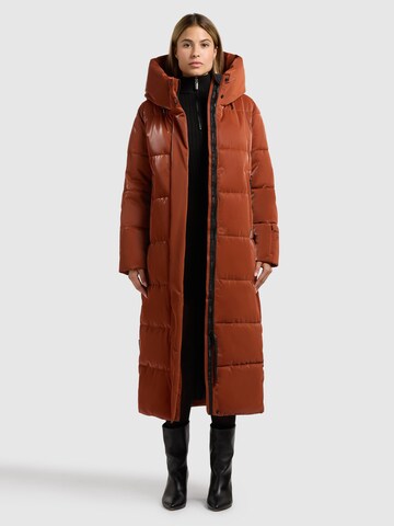 khujo Winter Coat 'Soulani5' in Orange: front