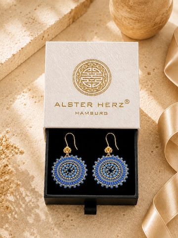 Boucles d'oreilles 'IBIZA HALO' Alster Herz en bleu