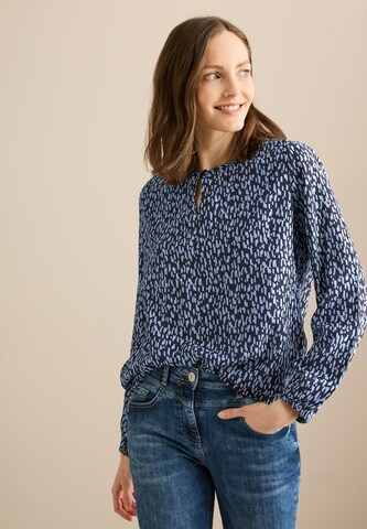 CECIL Gemusterte Bluse in Blau: Vorderseite