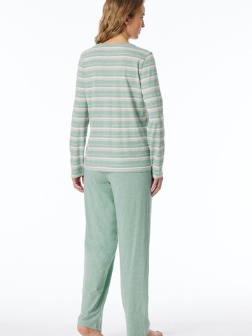 SCHIESSER - Pijama ' Casual Essentials ' en verde