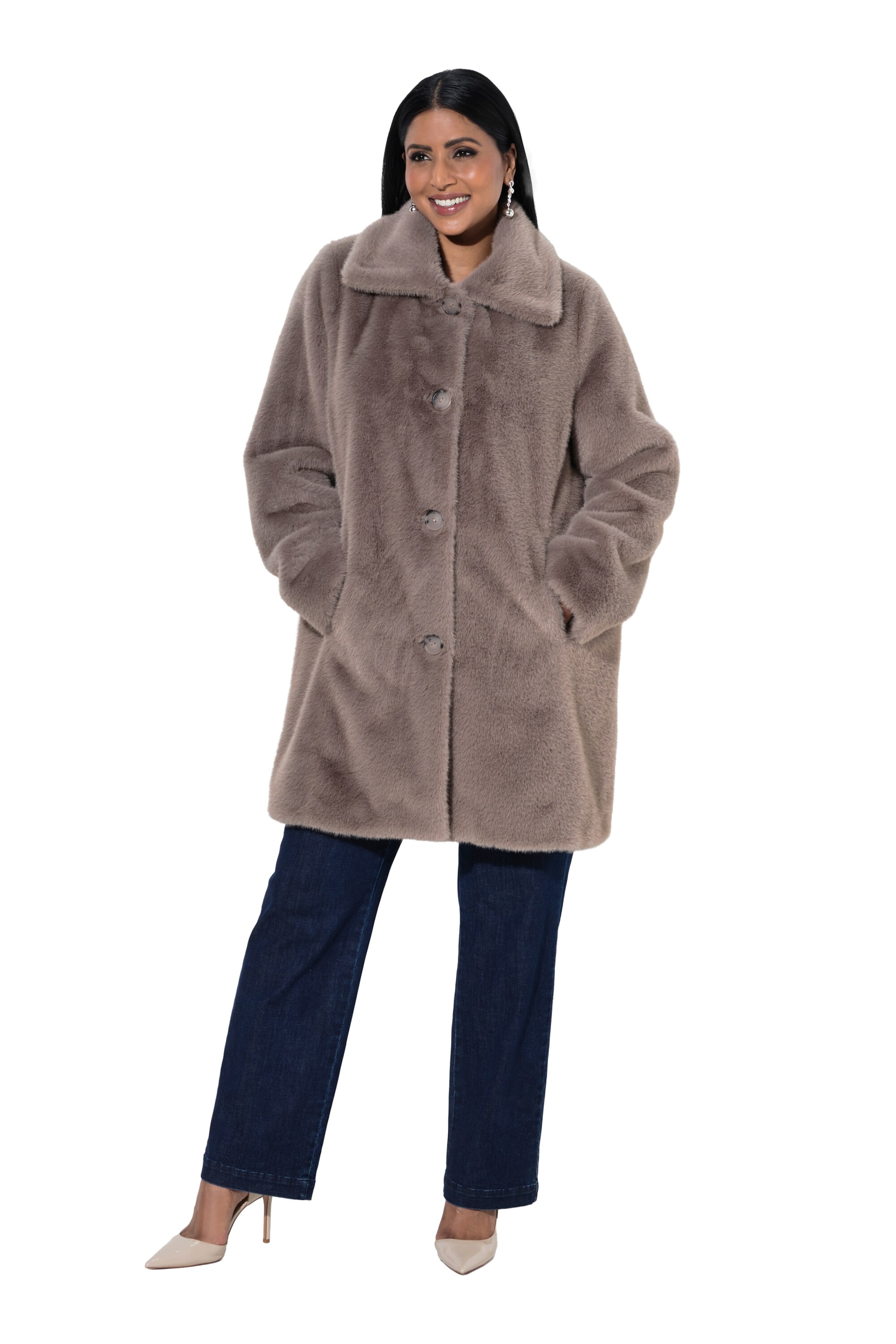 Ulla Popken Winter coat in Beige