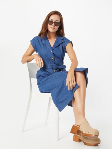 King Louie Shirt dress 'Irene' in Blue