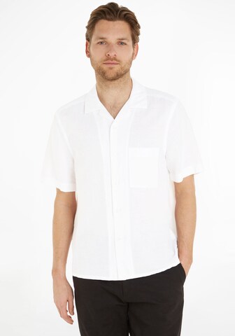 Calvin Klein Regular fit Overhemd in Wit: voorkant