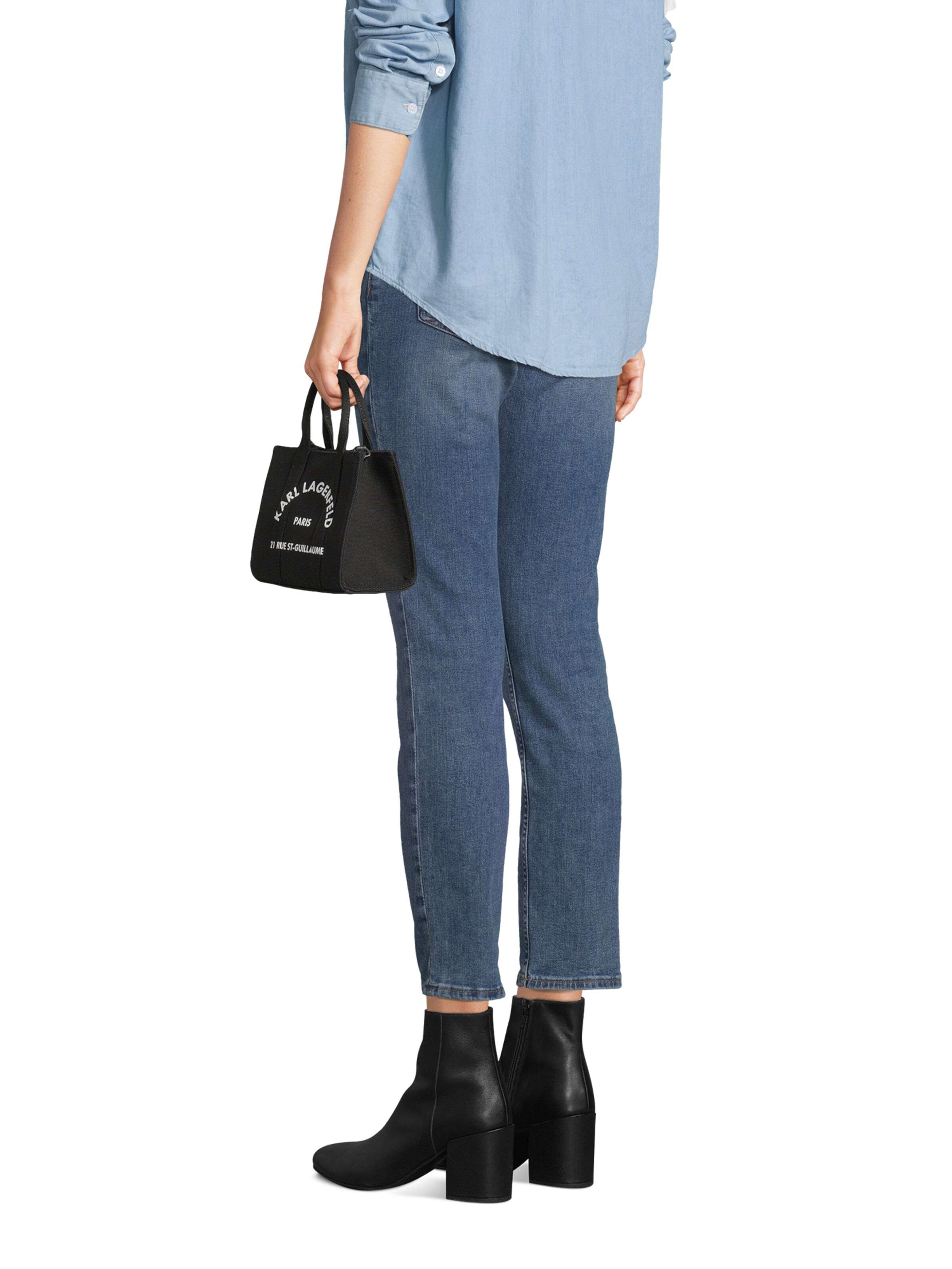 Karl Lagerfeld Käsilaukku 'Rue St-Guillaume' värissä musta