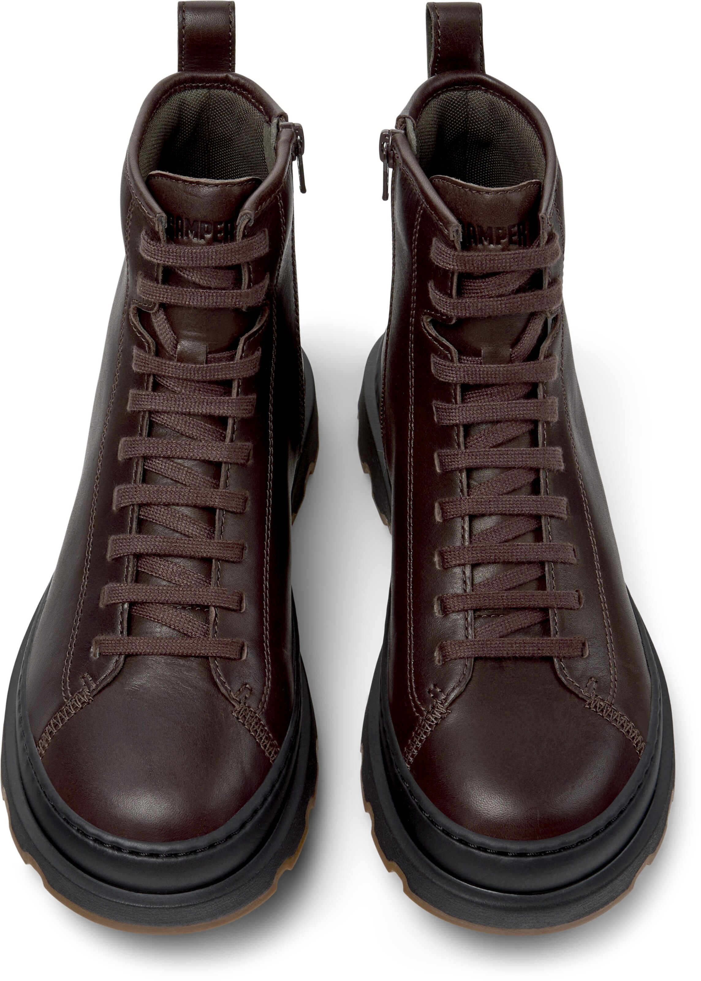 CAMPER Lace-up bootie 'Brutus' in Brown