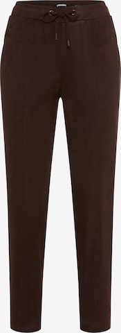 Olsen Regular Hose 'Lisa' in Braun: Vorderseite