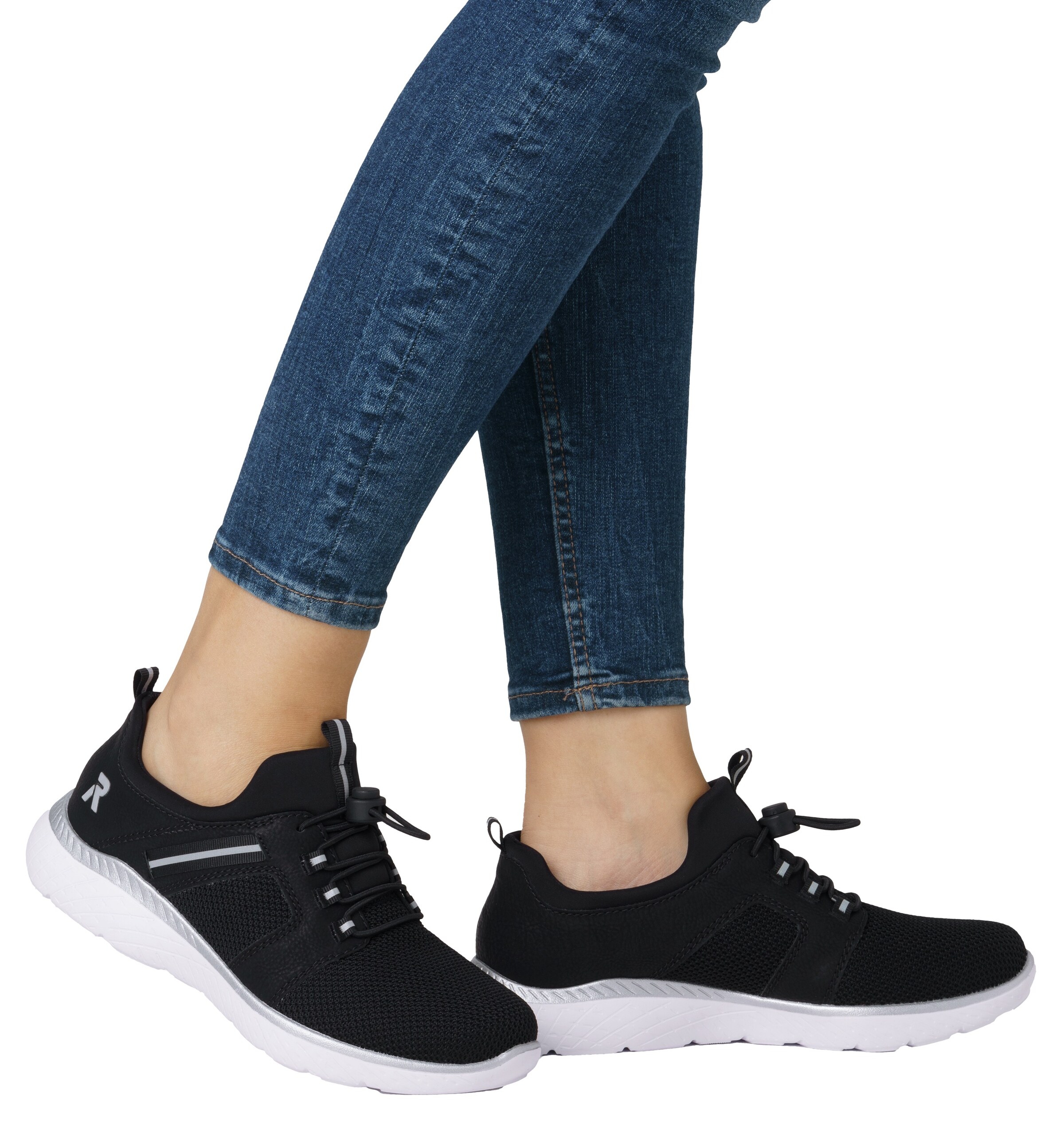 Rieker Sport Sneaker in Schwarz: Vorderseite