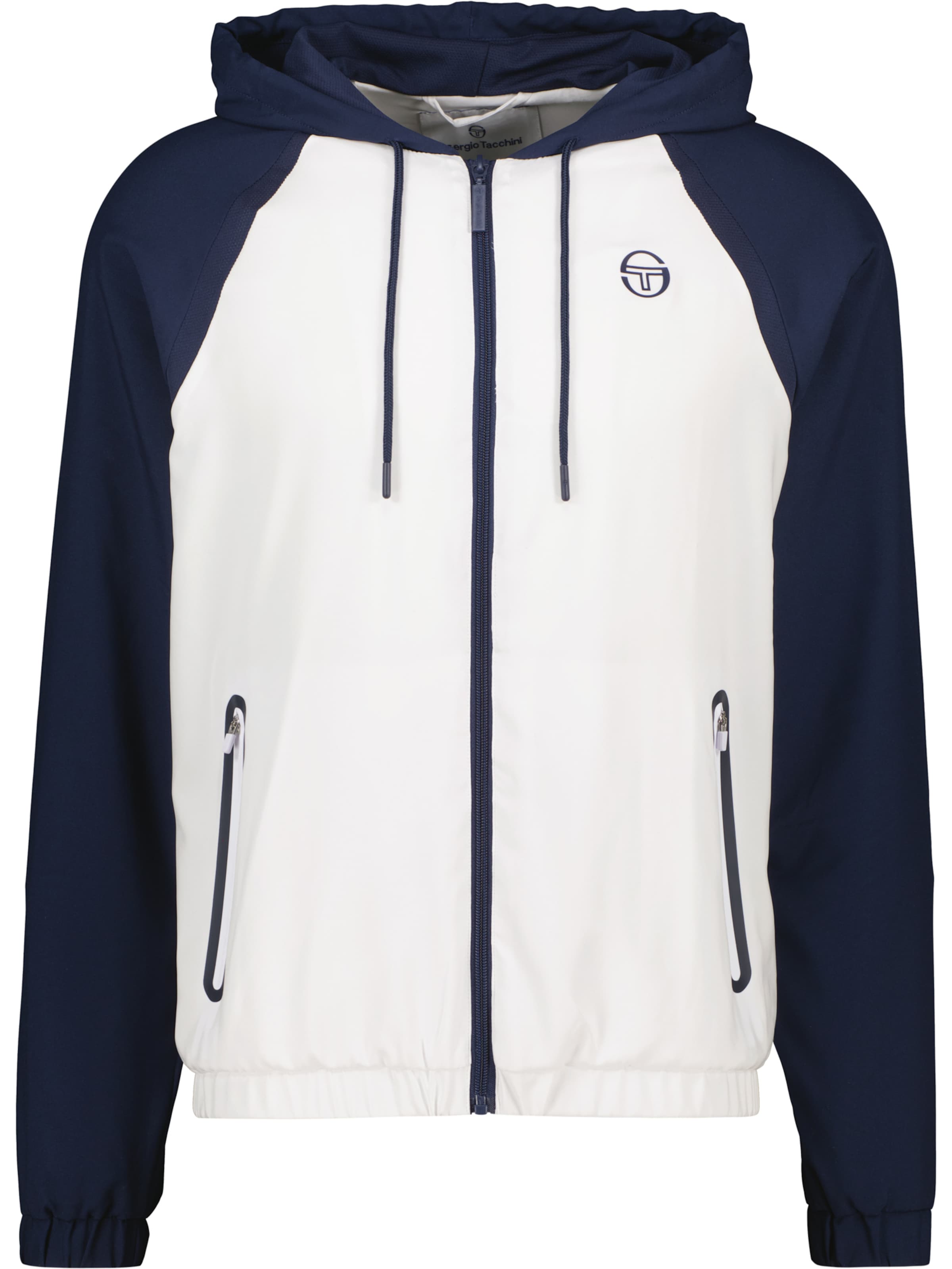 Sergio Tacchini Trainingsjacke 'Rispecchio' in Weiß: Vorderseite