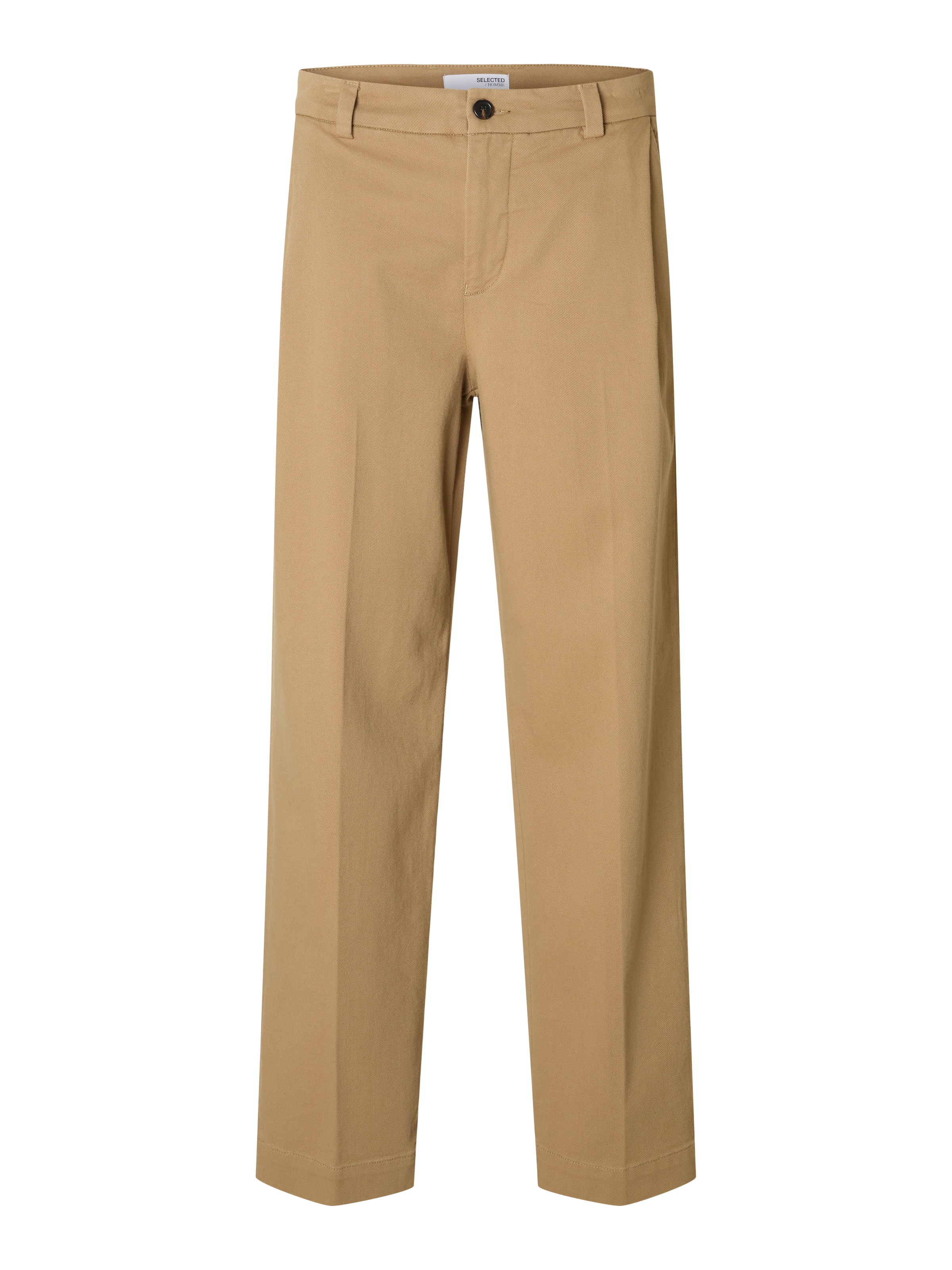 Pantaloni con piega frontale SELECTED di colore marrone, Visualizzazione prodotti