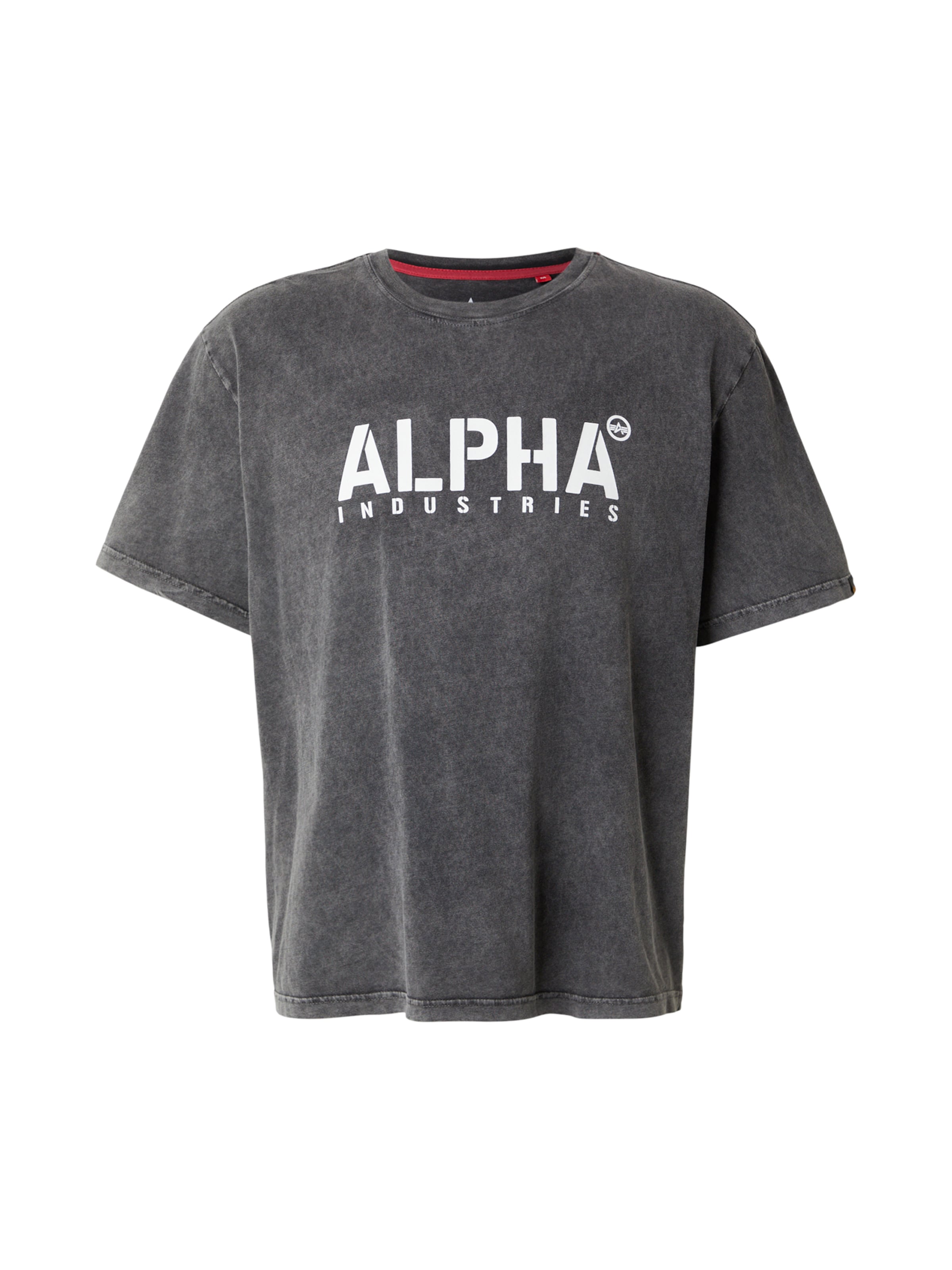 ALPHA INDUSTRIES T-shirt i svart: framsida