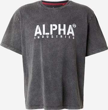 ALPHA INDUSTRIES Shirt in Black: front