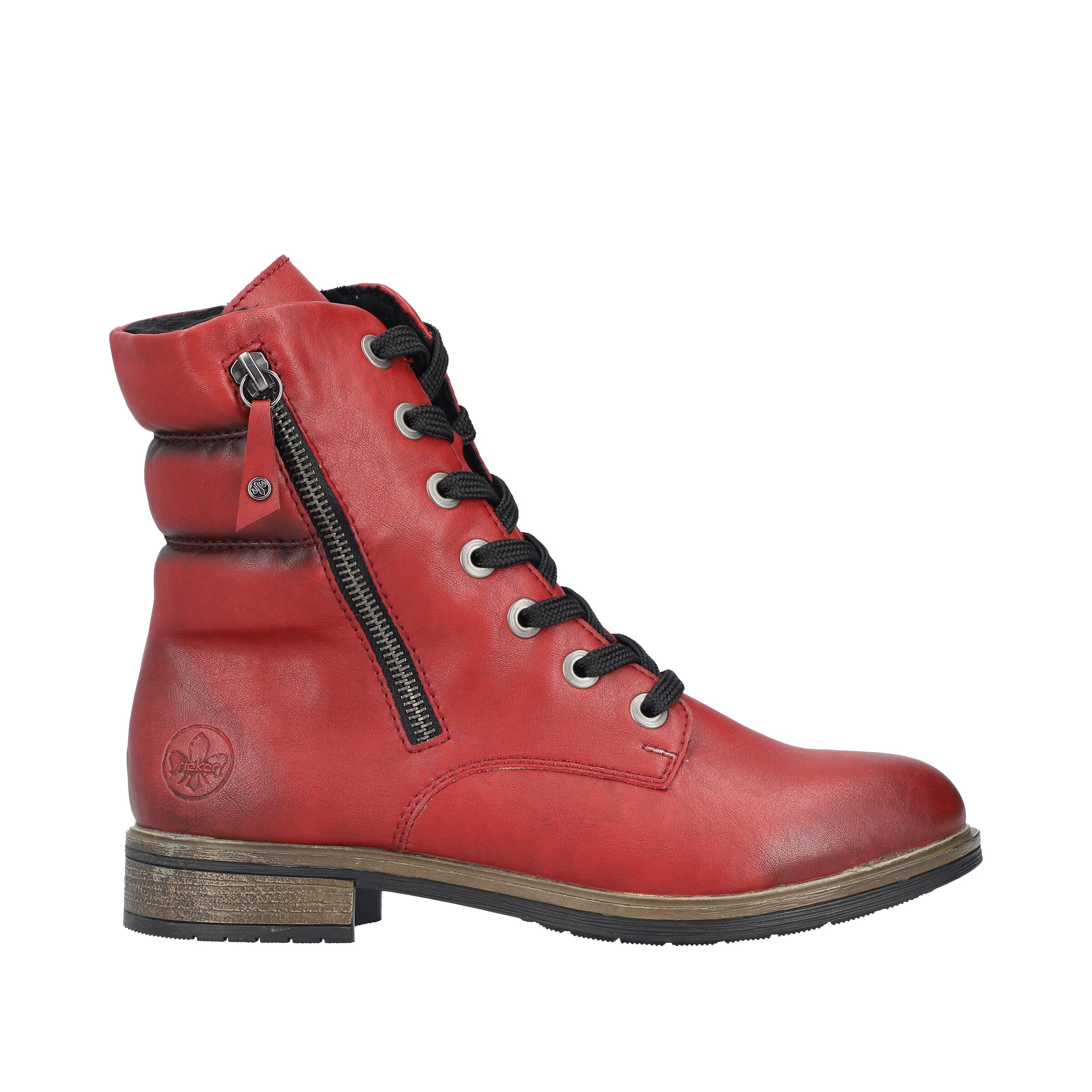Rieker Schnürstiefel in Rot