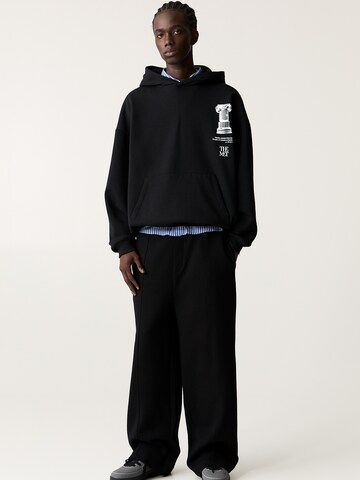 Bluză de molton de la Pull&Bear pe negru