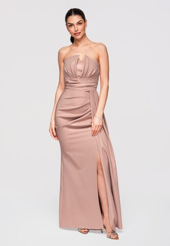 Robe de soirée 'Zulma' Ombre en beige : devant