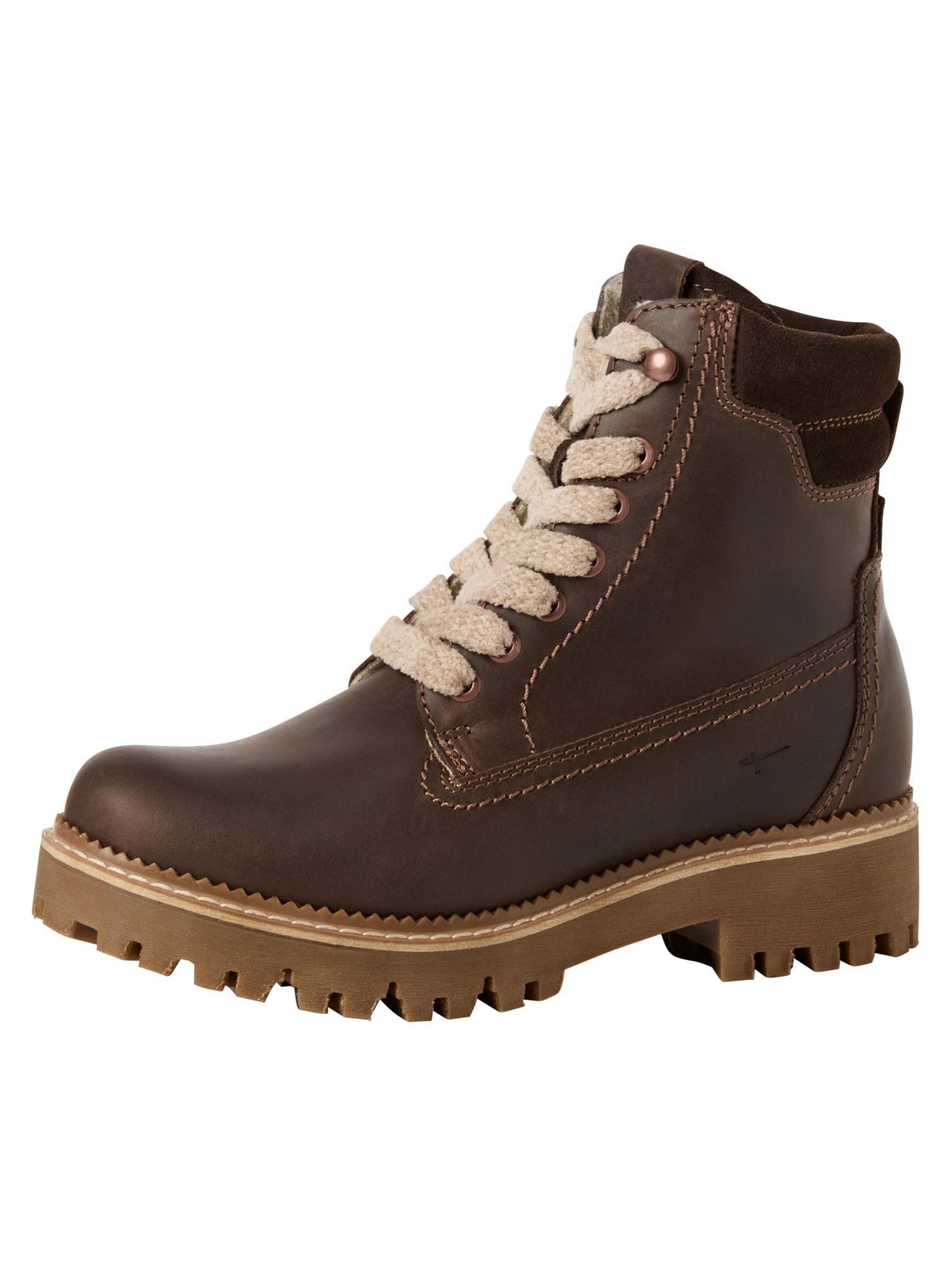 Bottines à lacets Tamaris en marron : devant