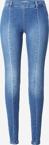 Skinny Jean 'WAUW' ONLY en bleu : devant