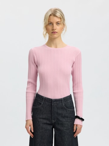 SELECTED Sweter 'SLWTOLEDO' w kolorze różowy: przód