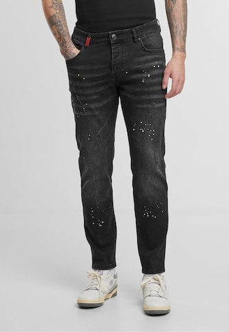 2Y Premium Slimfit Jeans 'Hector' in Zwart: voorkant
