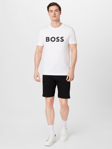 BOSS T-Shirt 'Tiburt' in Weiß
