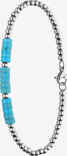 Lucardi Armband 'Naturstein ' in de kleur Turquoise / Zilver, Productweergave