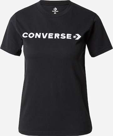 CONVERSE T-Shirt 'WORDMARK' in Schwarz: predná strana