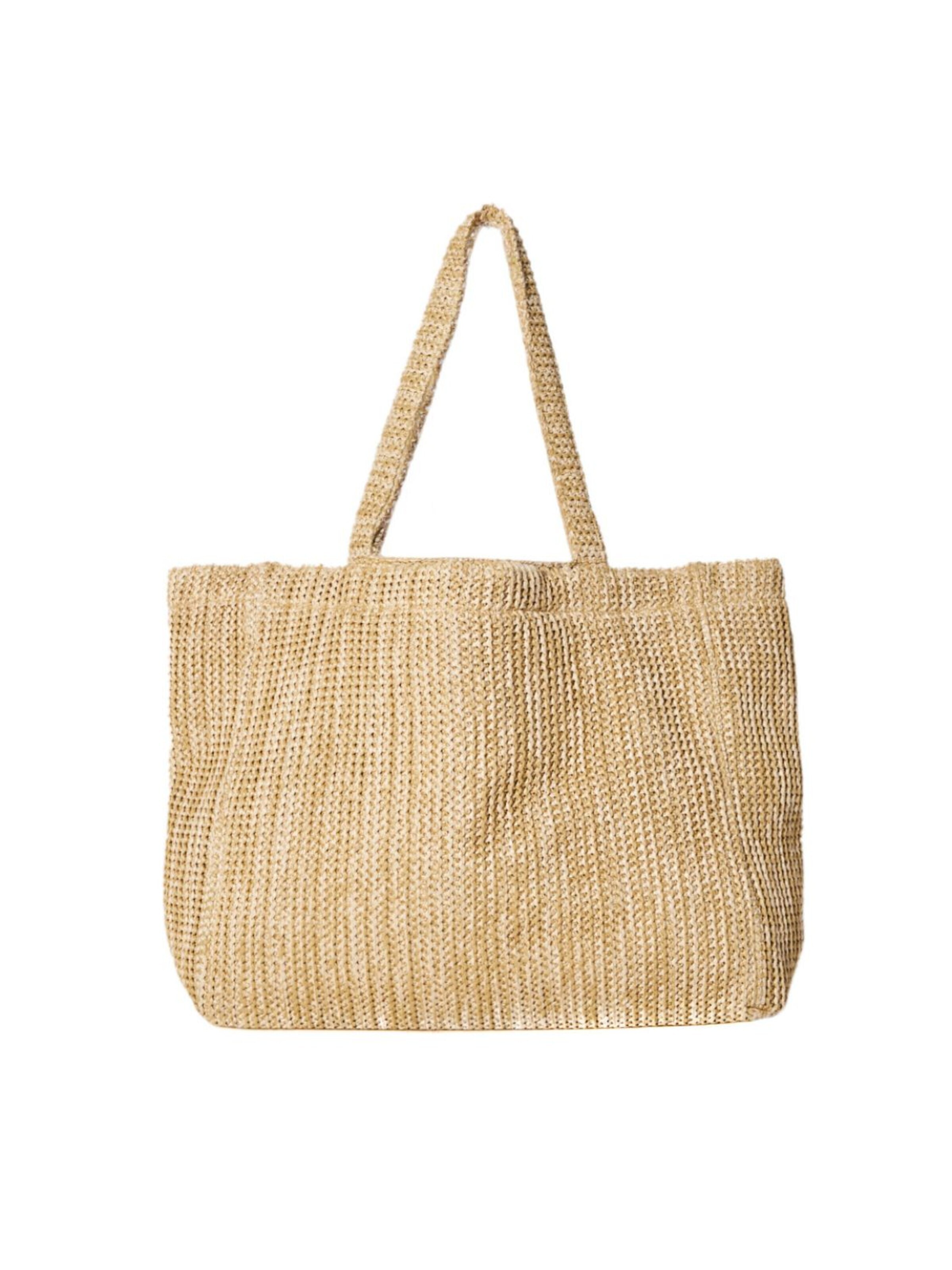 VINT+ Strandtas 'Straw Bag XL' in Beige